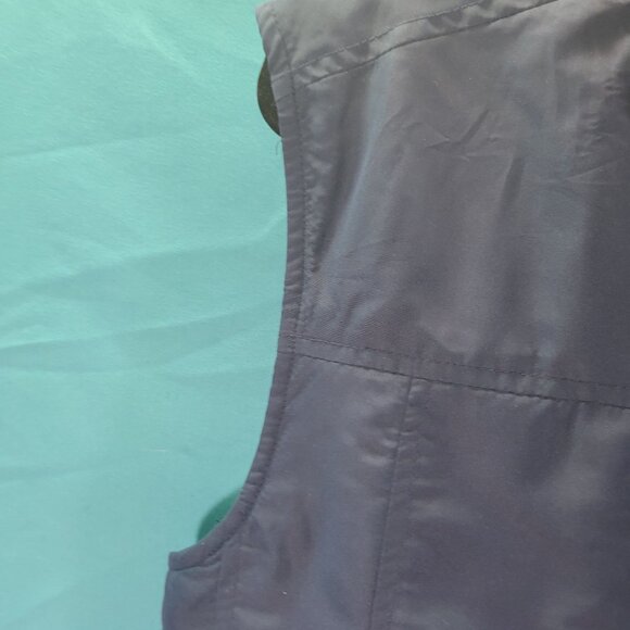 Scottevest Mens Medium Navy Blue Travel Vest With Multiple Pockets & Zipper Clos - Picture 3 of 15